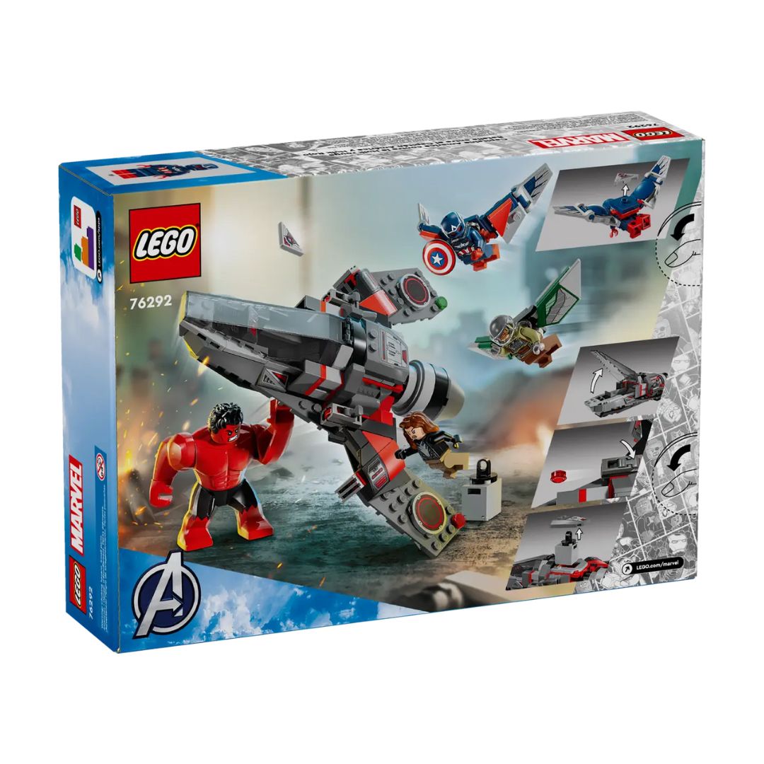 76292 LEGO Marvel - Battaglia Captain America vs. Hulk Rosso