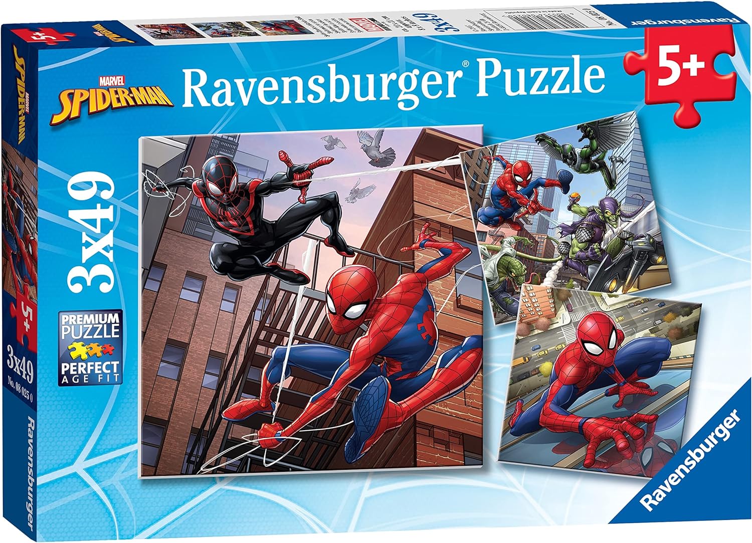 8025 Ravensburger - Spiderman - Puzzle 3x49 pezzi