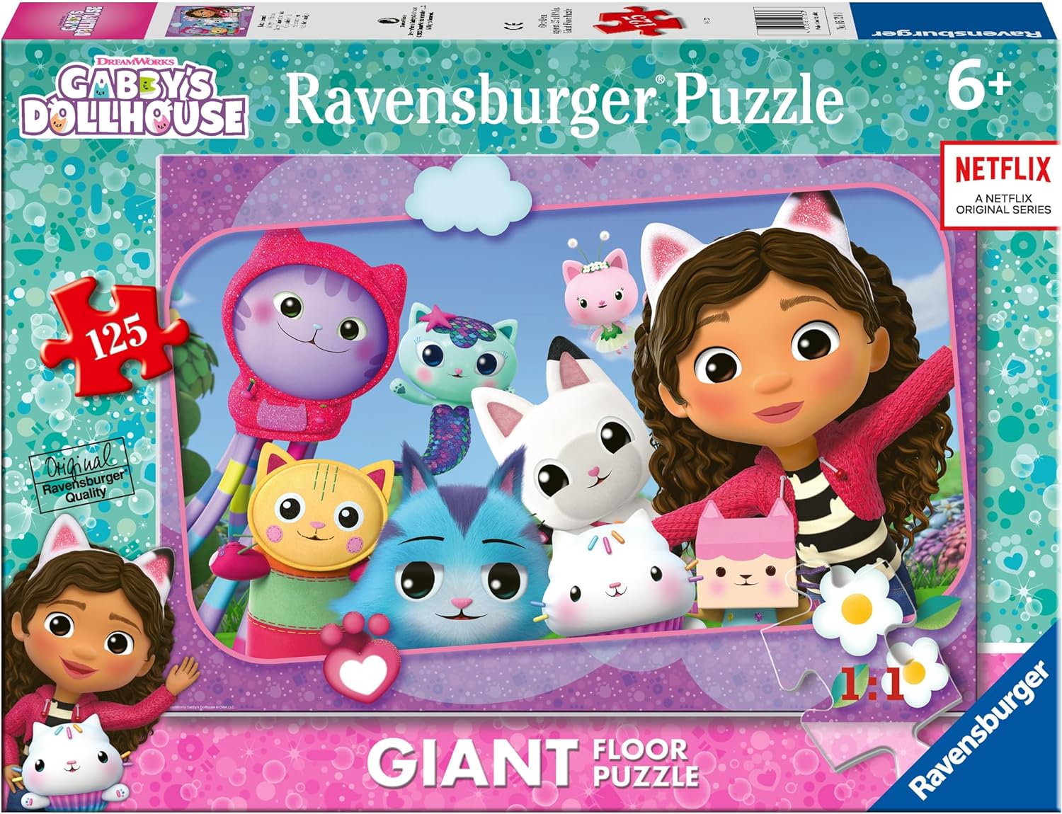 5728 Ravensburger - Gabby's Dollhouse - Puzzle Giant Floor - 125 pezzi