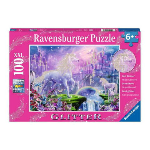 12907 Ravensburger - Royaume des Licornes - Puzzle à paillettes XXL - 100 pièces