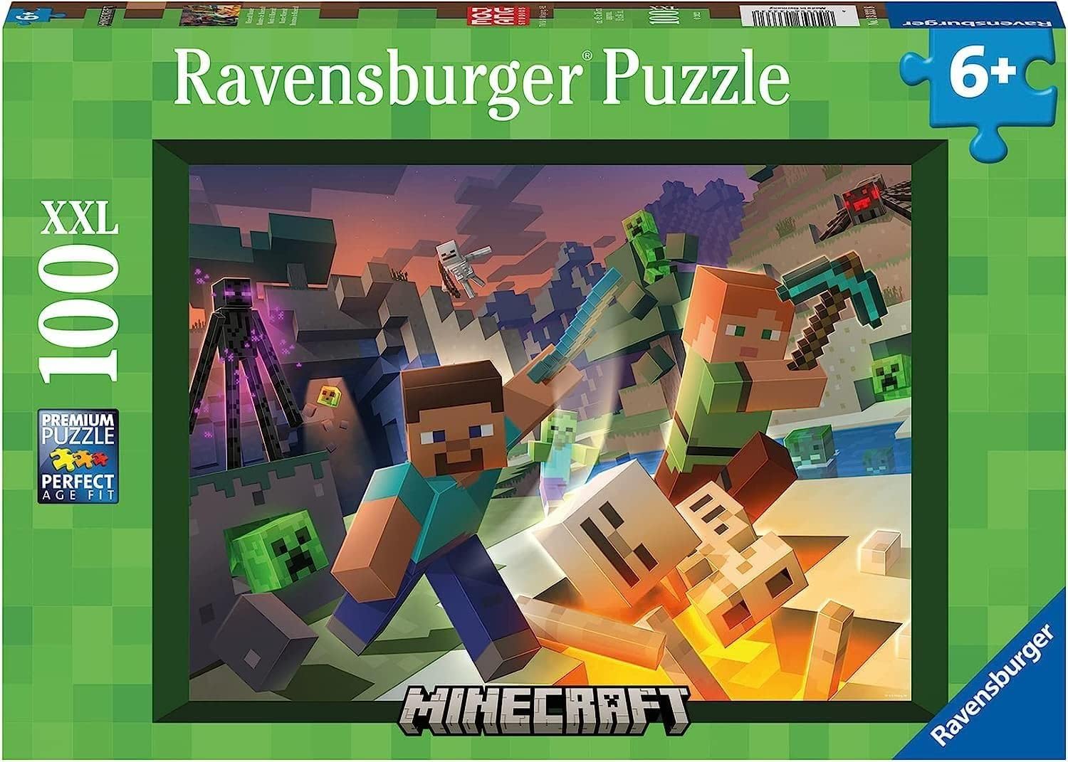 13333 Ravensburger Puzzle 100 pz. XXL Minecraft