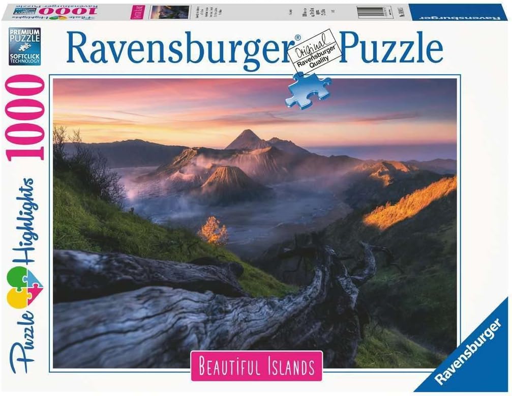 16911 Ravensburger PUZZLE ADULTI 1000 pz Highlights Monte Bromo, Indonesia