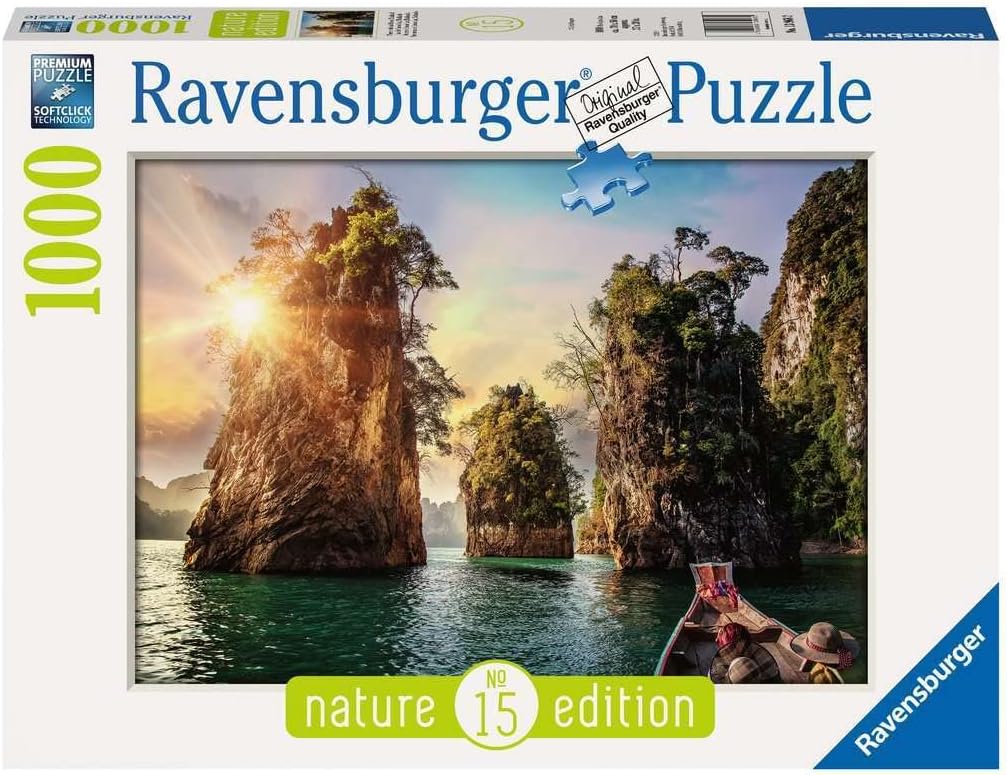 13968 Ravensburger PUZZLE ADULTI 1000 pz Nature edition Rocce di Cheow Lan, Thai
