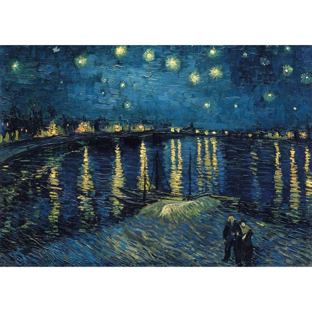 1200064 Ravensburger - Notte stellata sul Rodano, Van Gogh - Puzzle 1000 pezzi