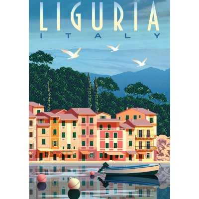17614 Ravensburger PUZZLE ADULTI 1000 pz Foto Postcard from Liguria, Italy