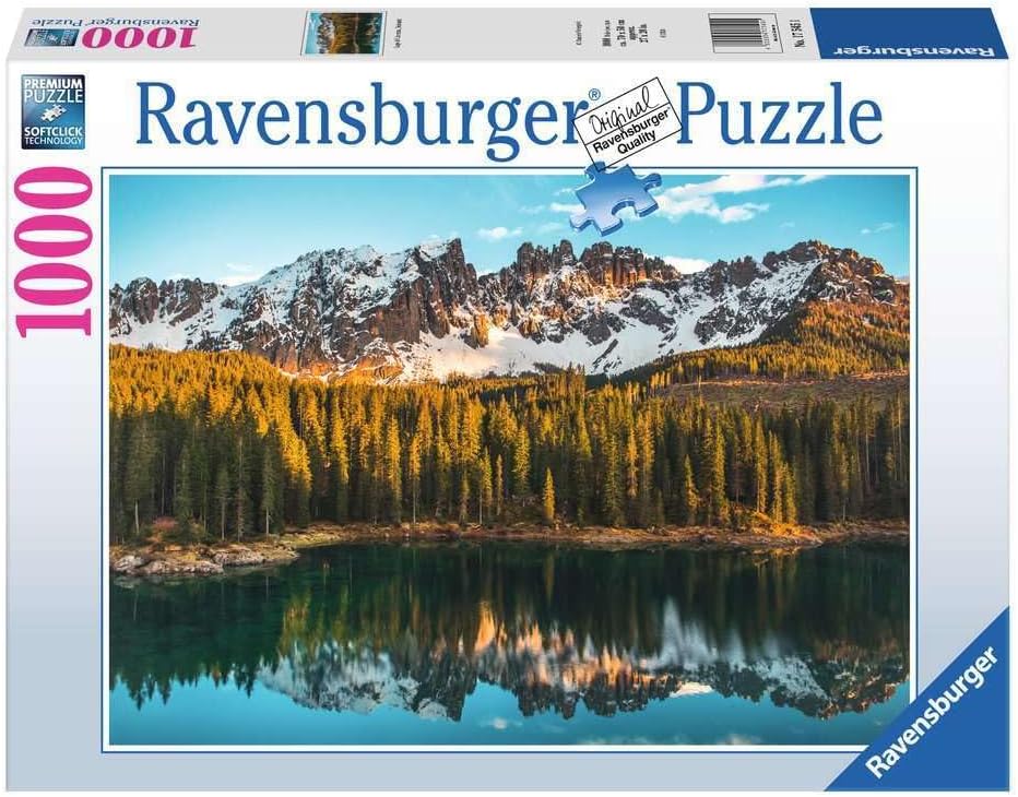 17545 Ravensburger PUZZLE ADULTI 1000 pz Foto Lago di Carezza