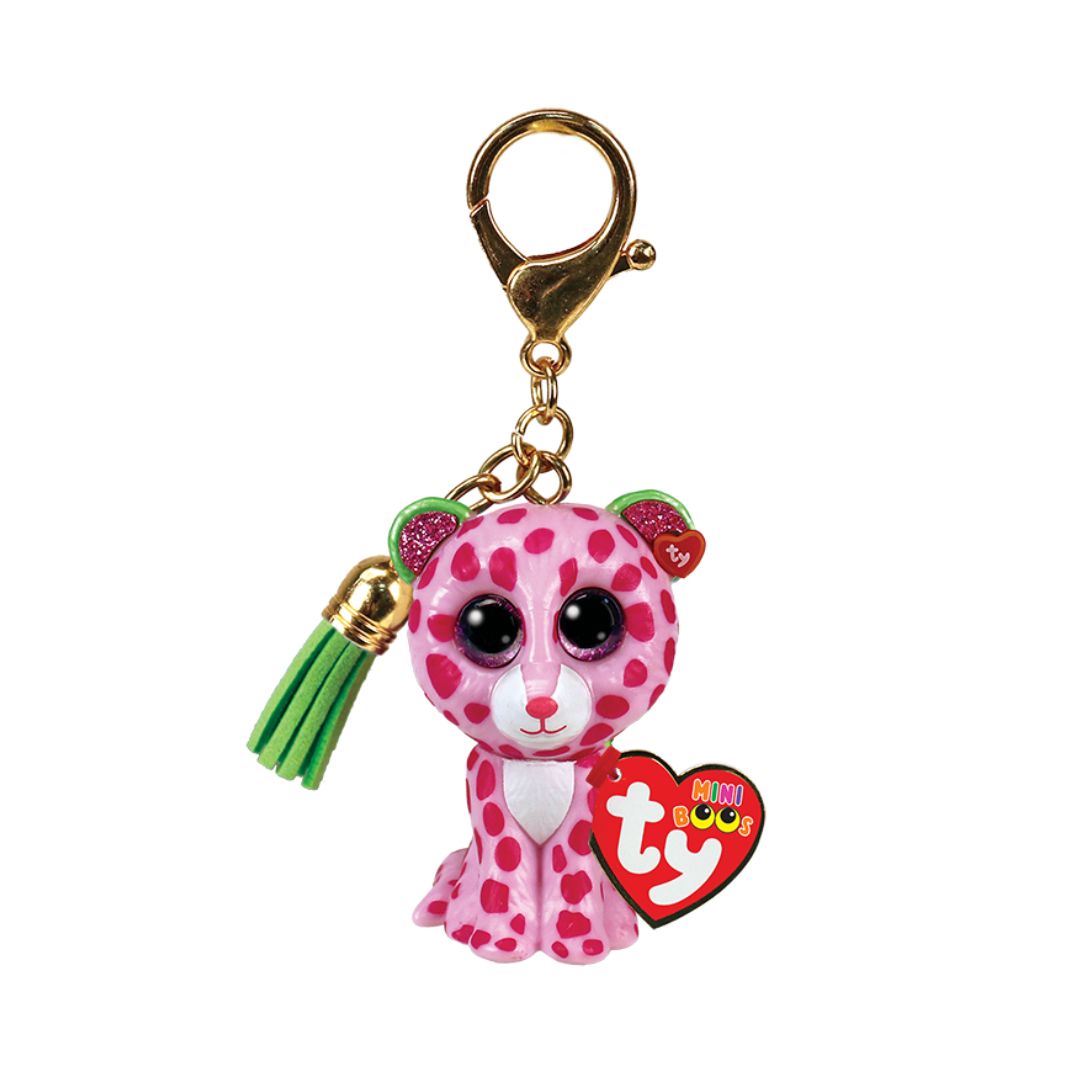 T25053 Ty - Beanie Boos Clips -  Portachiavi Leopardo  - Glamour