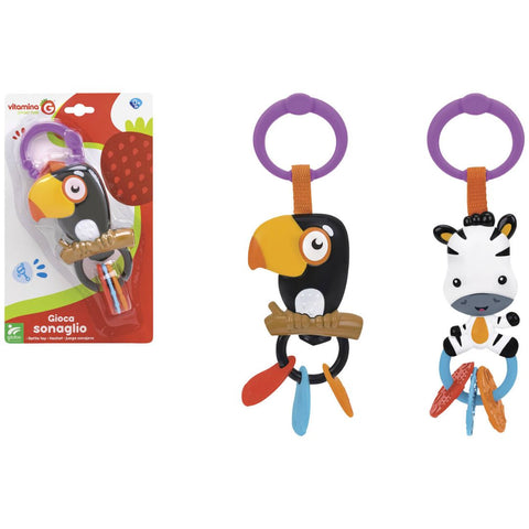 05462 Vitamine G - Hochet d'activité, modèle toucan ou zèbre au choix
