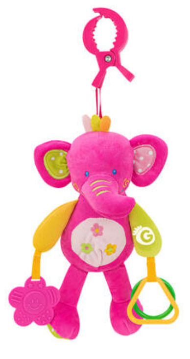 05117  Globo Pupazzo Vitamina G 26 cm con Sonaglio e Mollettone Morbido e Sicuro