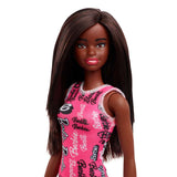 T7439 Mattel - Barbie Bruna - Barbie Fashion Doll - Logo Dress