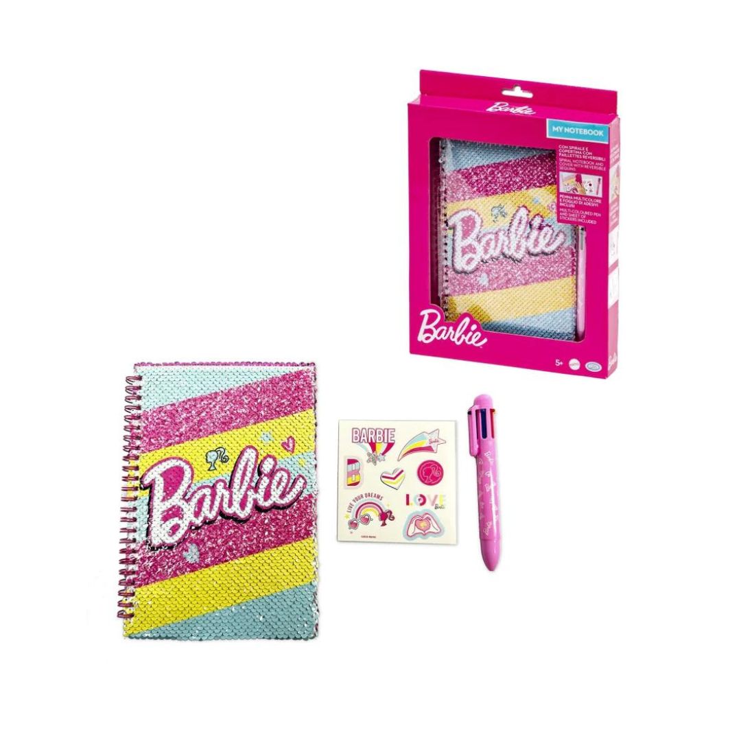 44859 ODS - Barbie, My Notebook - Diario segreto con penna multicolore