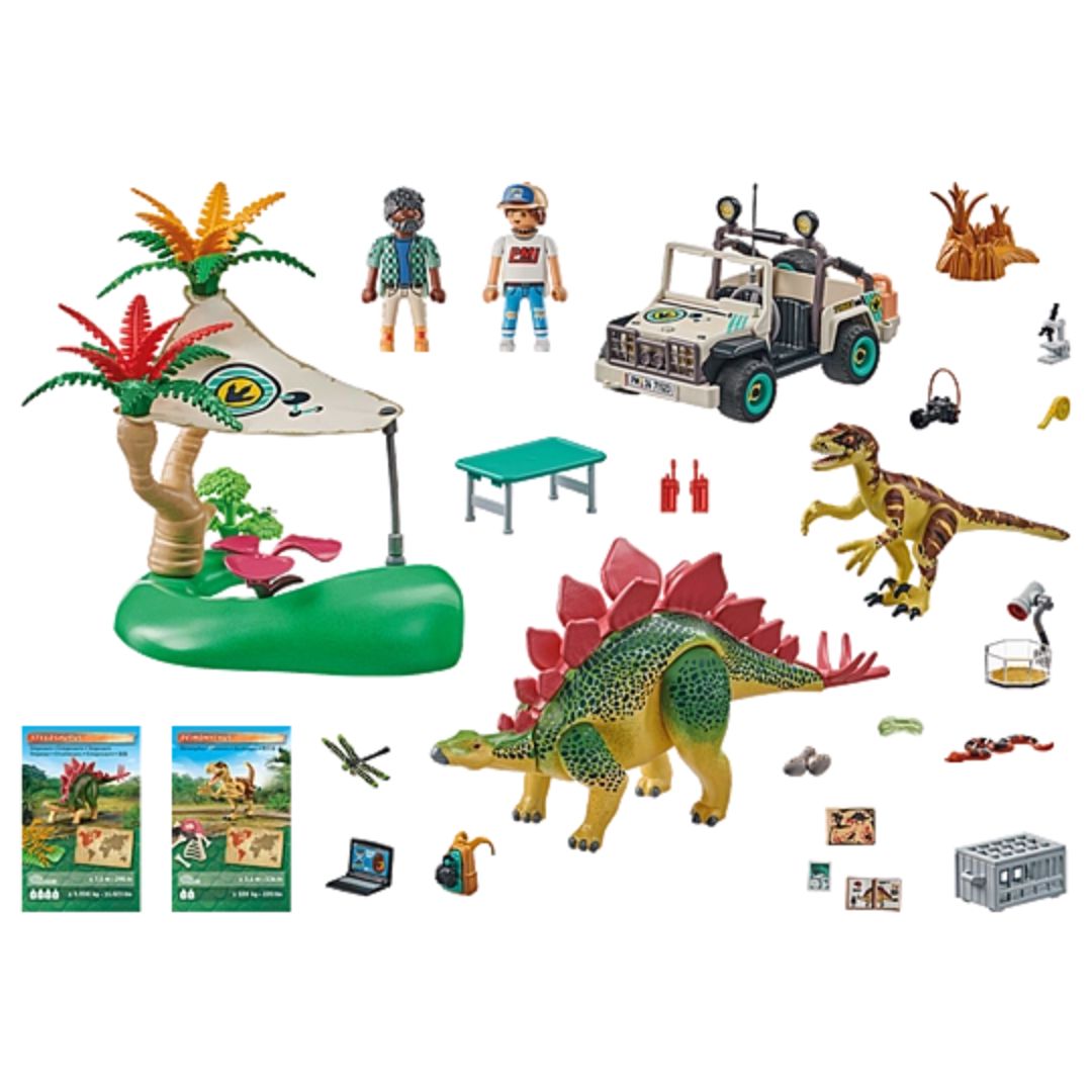 71523 Playmobil Dinos - Campo base con dinosauri