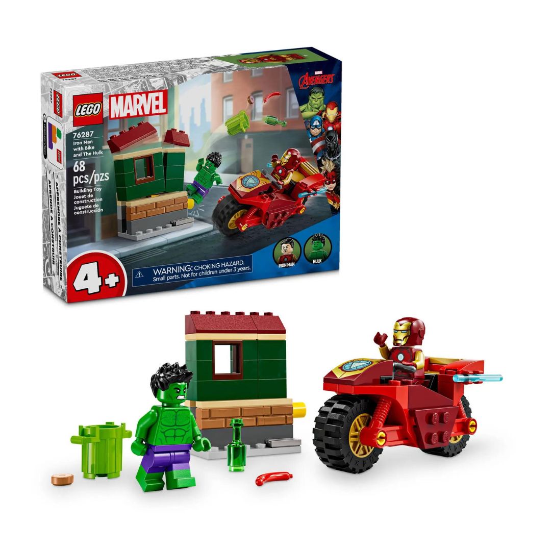 76287 LEGO Marvel - Iron Man con moto e The Hulk