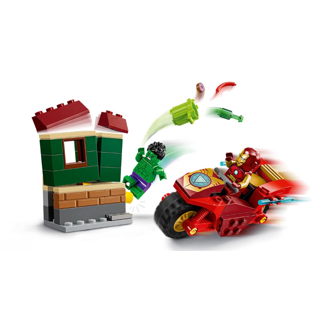 76287 LEGO Marvel - Iron Man con moto e The Hulk