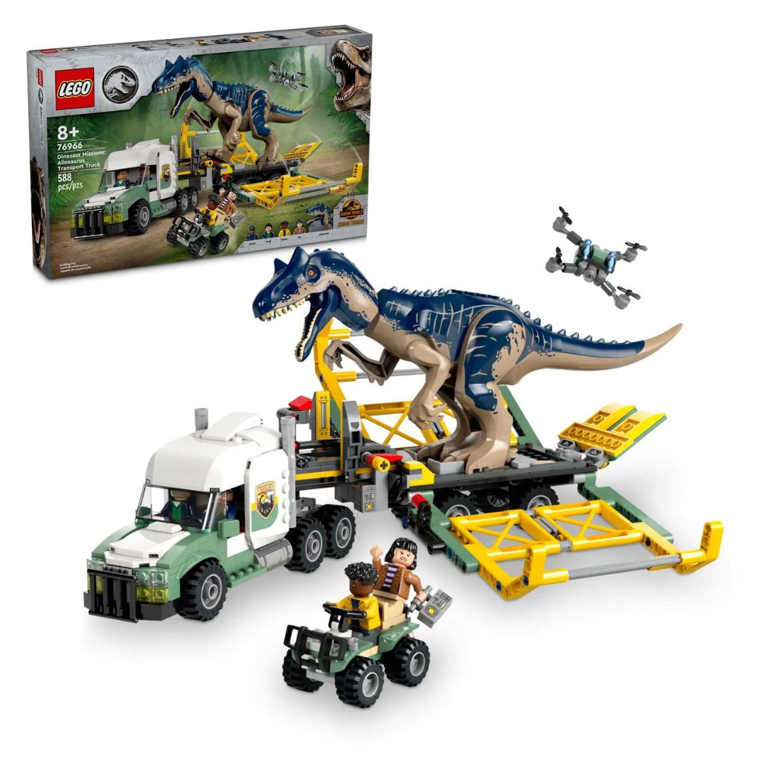 76966 LEGO Jurassic World - Camion di trasporto dell'allosauro