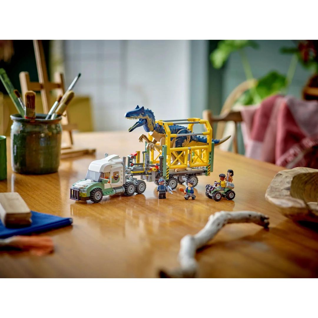 76966 LEGO Jurassic World - Camion di trasporto dell'allosauro