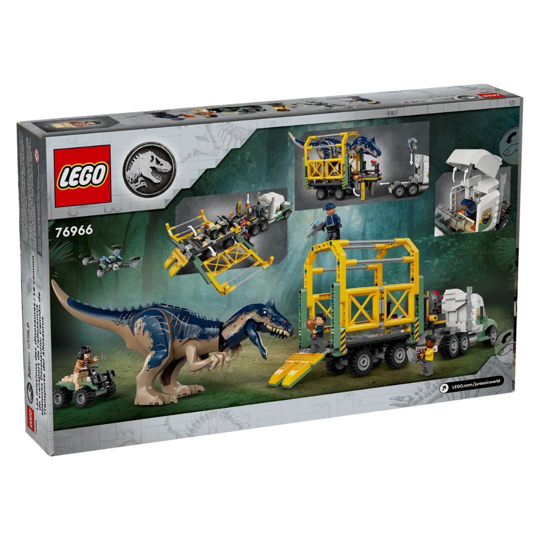 76966 LEGO Jurassic World - Camion di trasporto dell'allosauro