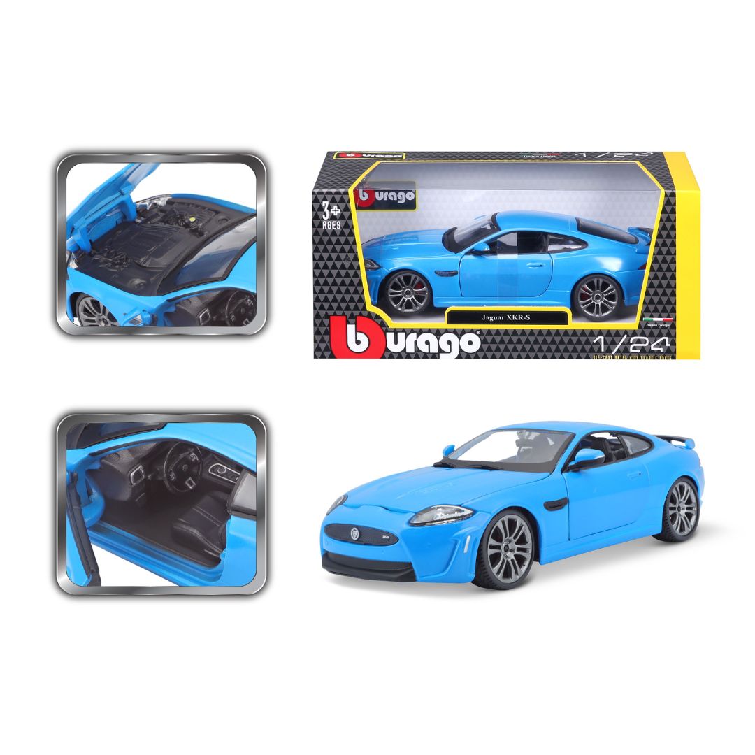 18-21063 Bburago - Jaguar XKR-S, blu - Scala 1:24