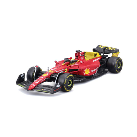 18-36831 Bburago - Ferrari F1- 75 (2022) #16 Leclerc, avec casque - 1:43