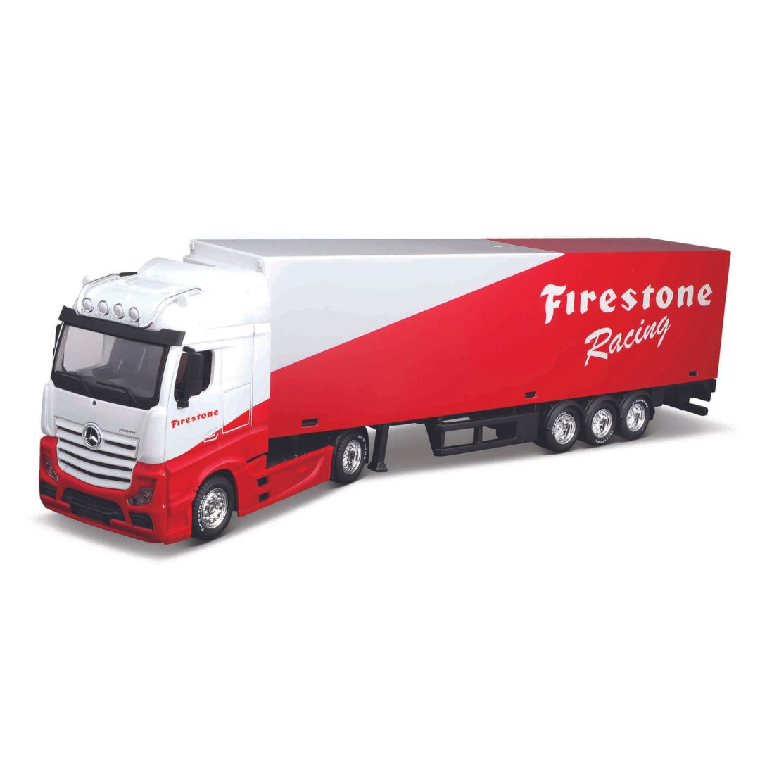 18-31460 Bburago Street Fire - Camion Mercedes-Benz Actros - Colore casuale