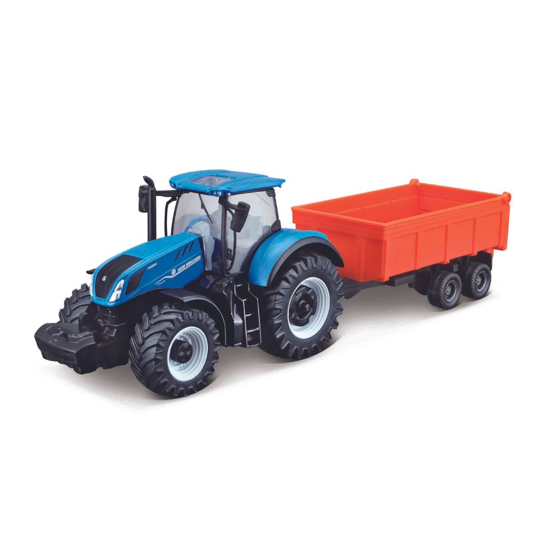 18-31658 Bburago - Trattore New Holland T7.315 HD con rimorchio ribaltabile