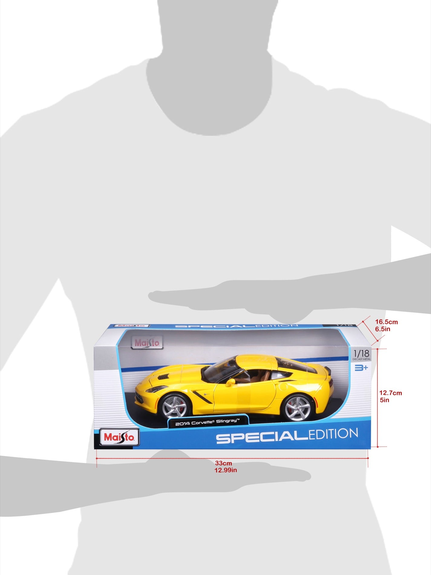 10-31182 Bburago Maisto  1:18 - 2014 Corvette Stingray Gialla