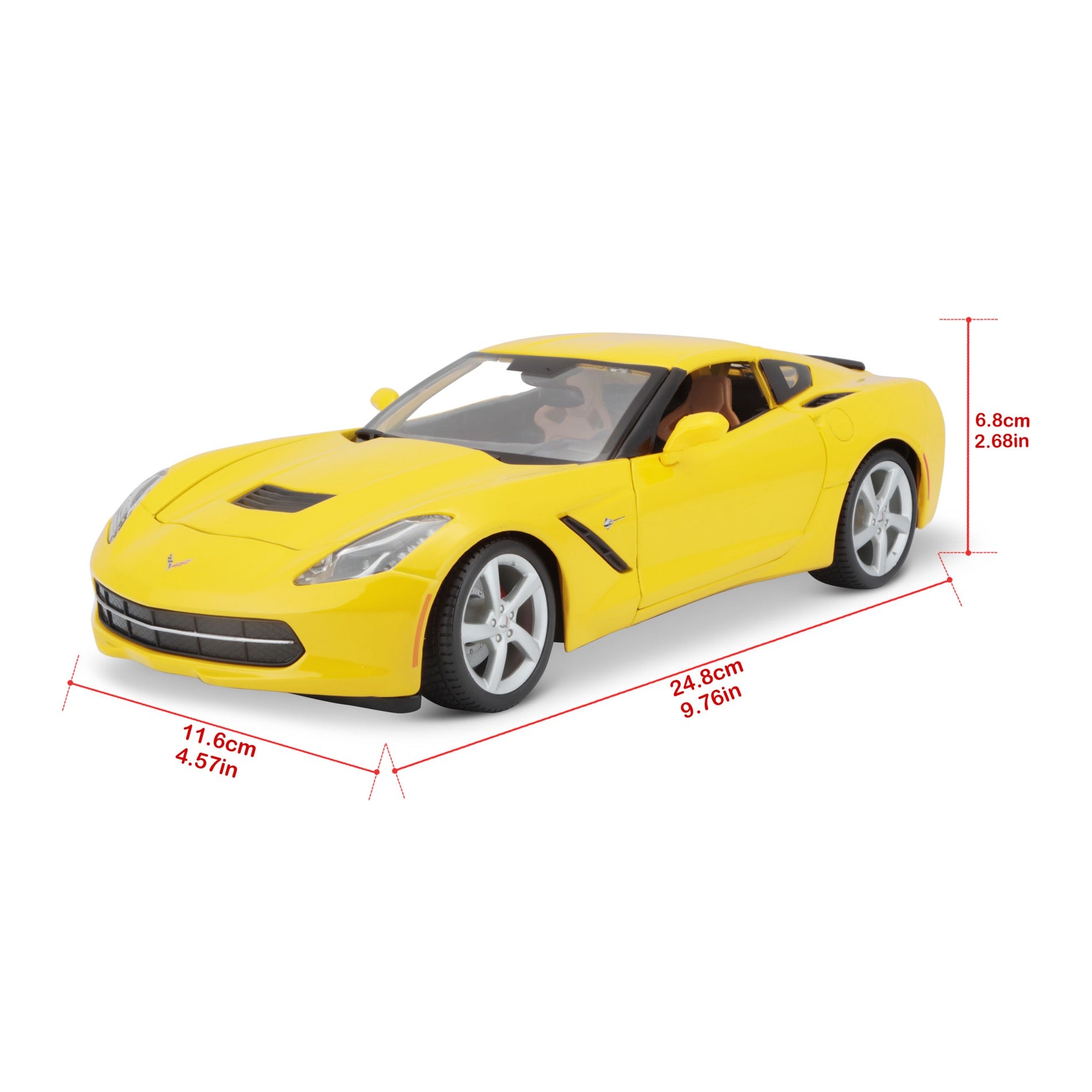 10-31182 Bburago Maisto  1:18 - 2014 Corvette Stingray Gialla