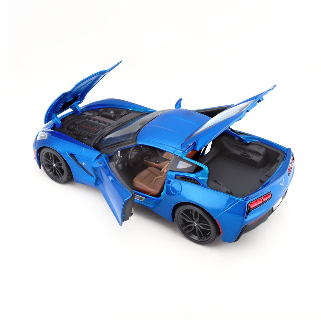 31677 Bburago Maisto - Corvette Stingray Z51, blu - Scala 1:18