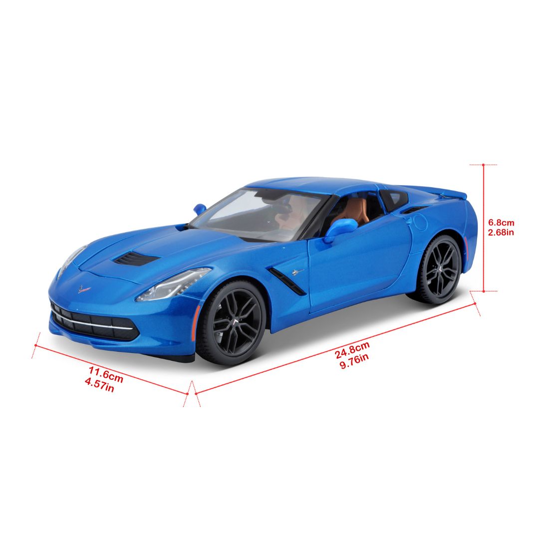 31677 Bburago Maisto - Corvette Stingray Z51, blu - Scala 1:18