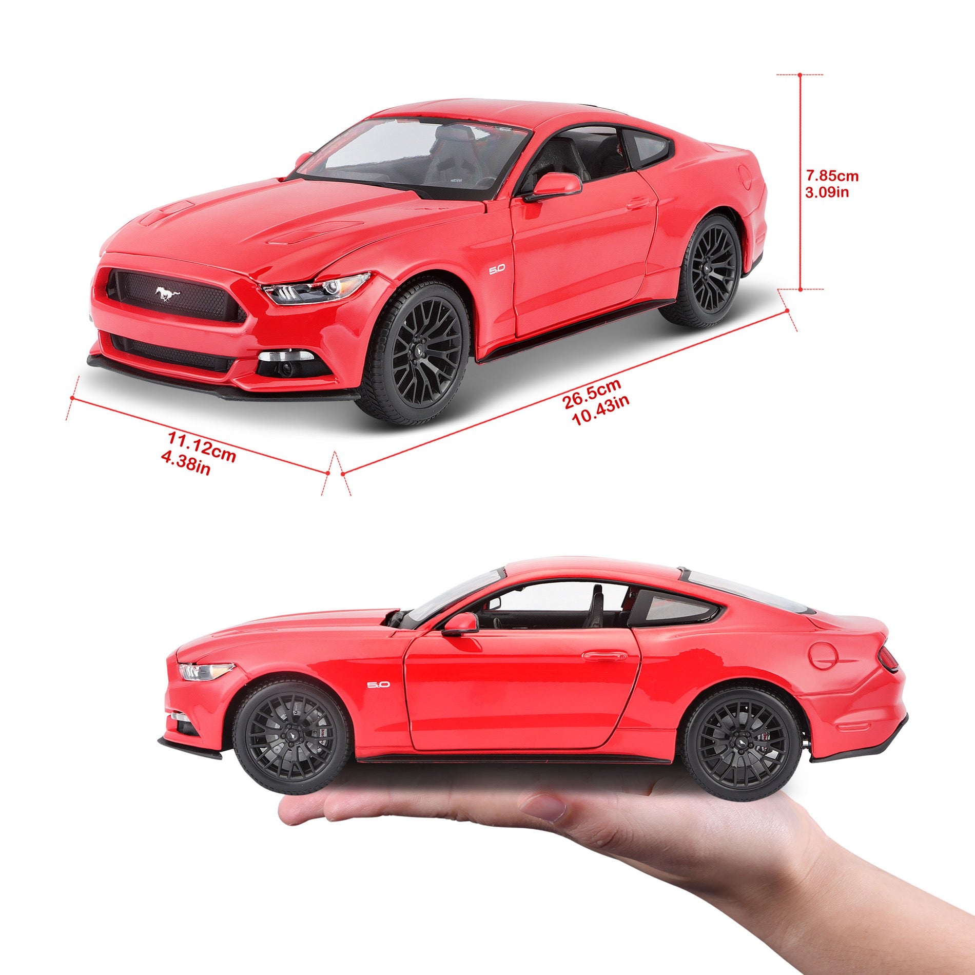 10-31197 RD Bburago Maisto 1:18 - 2015 Ford Mustang GT Rossa