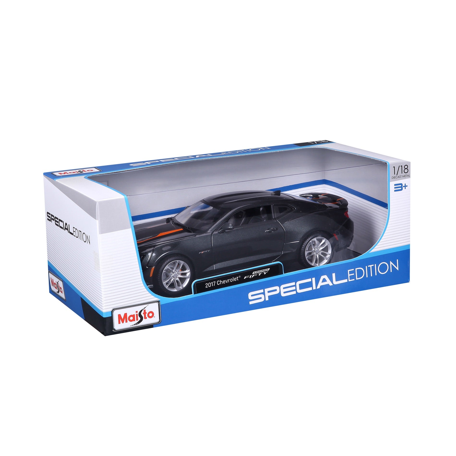 31385 - Bburago Maisto 1:18 - 2017 Chevrolet Camaro 50th Anniversary Grigio Met.