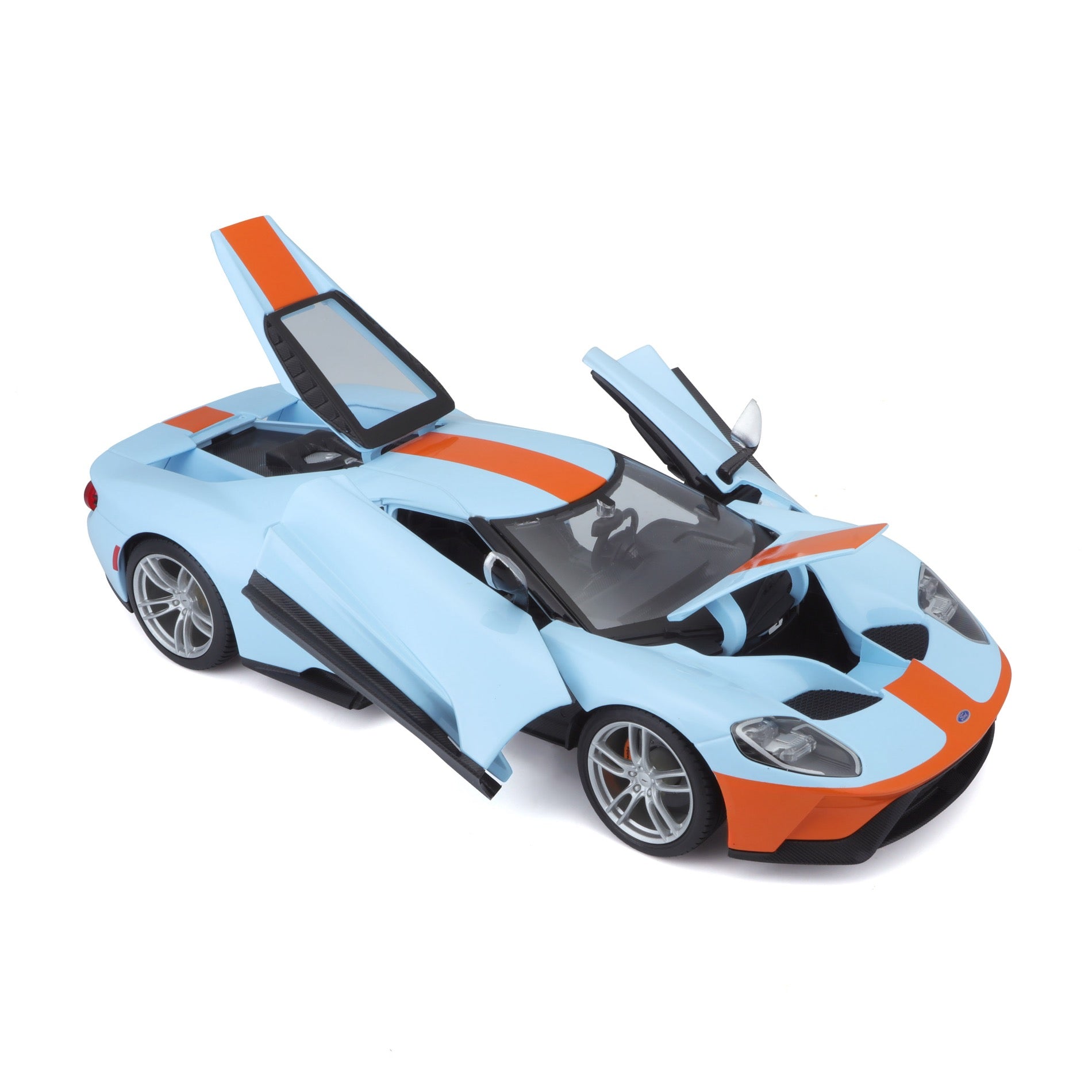 10-31384 BU+OG Bburago Maisto 1:18 - 2017 Ford GT Arancione/Blu