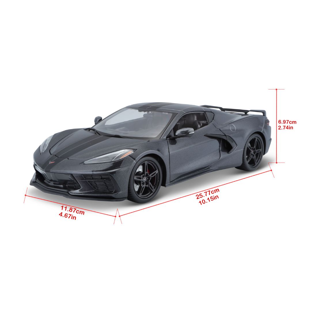 10-31447 Bburago Maisto - Chevrolet Corvette Stingray (2020), grigia