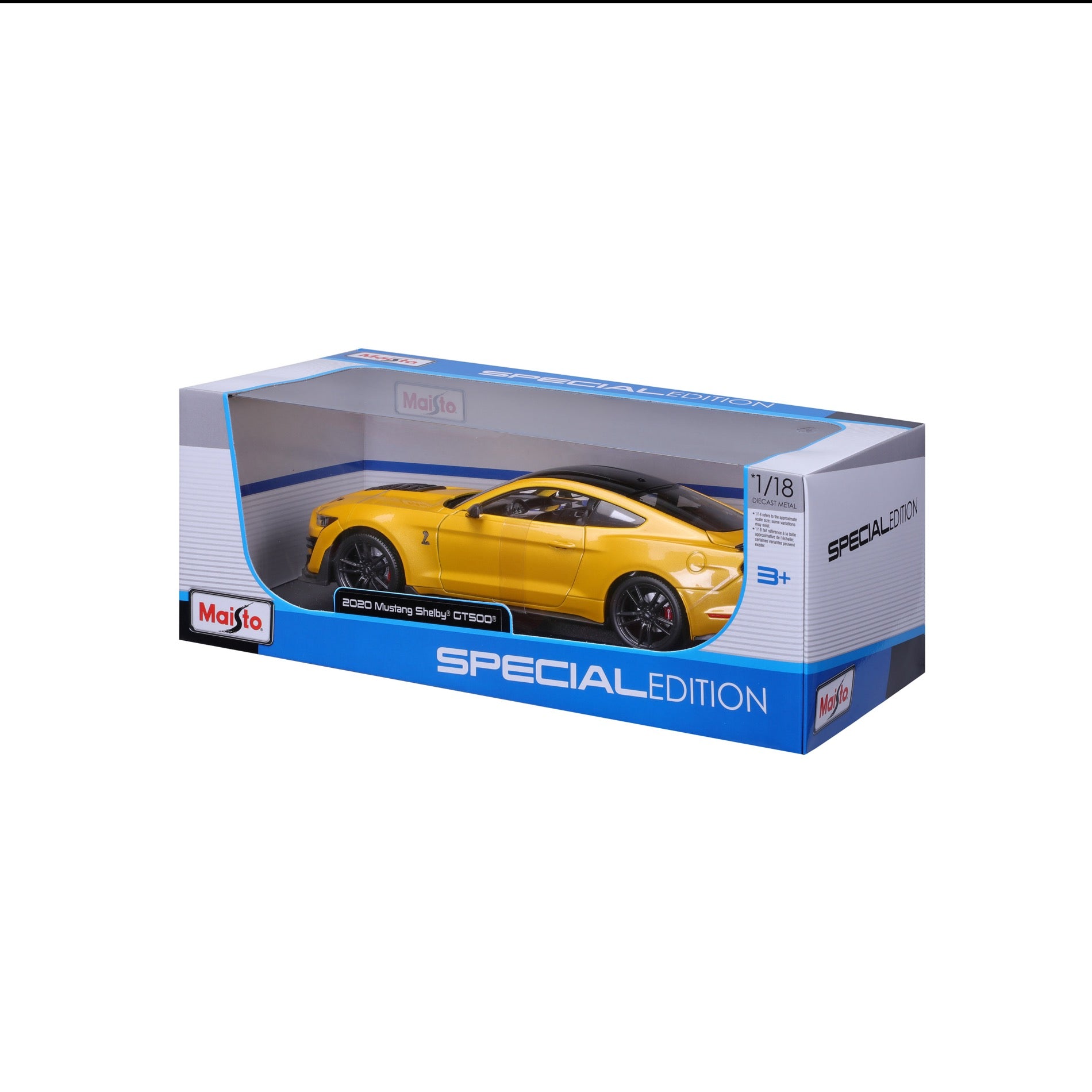 10- 31452 YL Bburago Maisto  1:18 - 2020 Mustang Shelby GT500 Giallo Met.