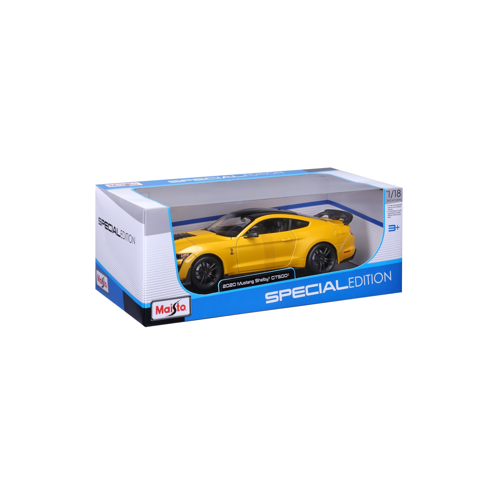 10- 31452 YL Bburago Maisto  1:18 - 2020 Mustang Shelby GT500 Giallo Met.