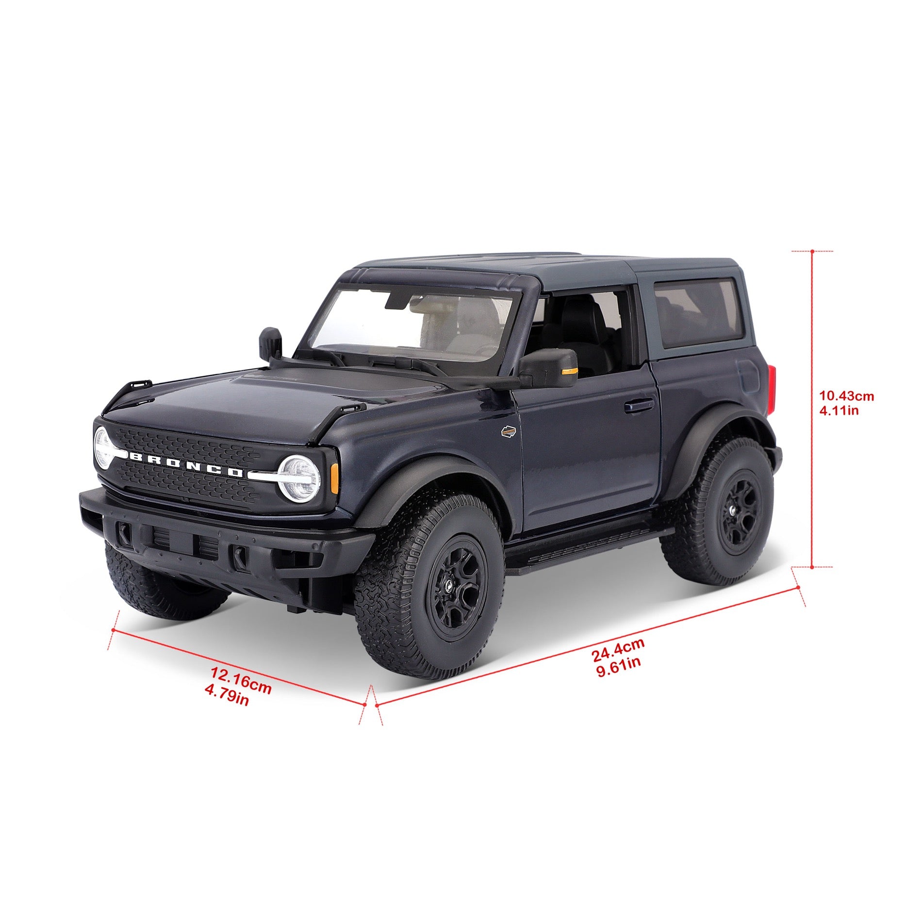 10-31456 Burago Maisto 1:18 - 2021 Ford Bronco Wildtrak   Blu Met.