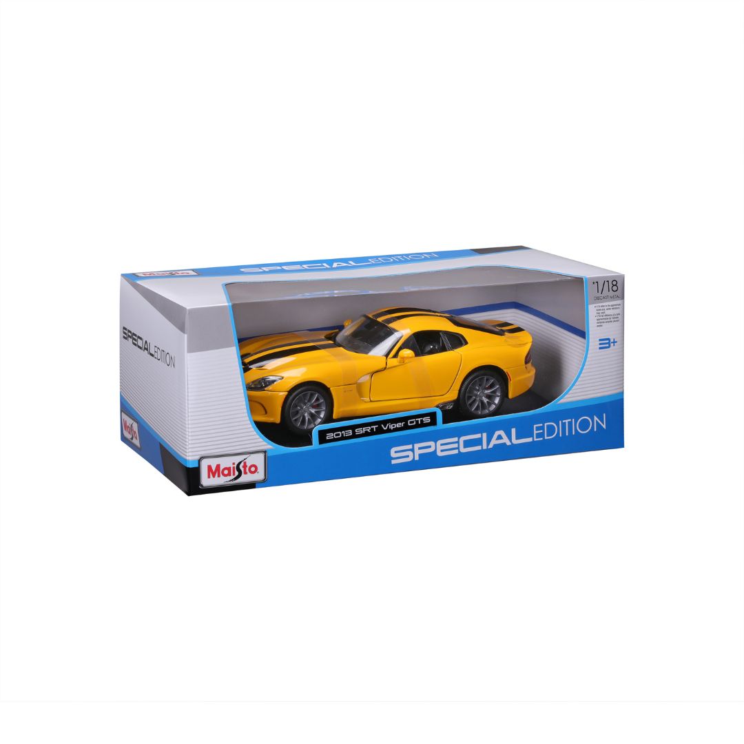 31128 Bburago Maisto - Dodge SRT Viper GTS (2013), gialla - Scala 1:18