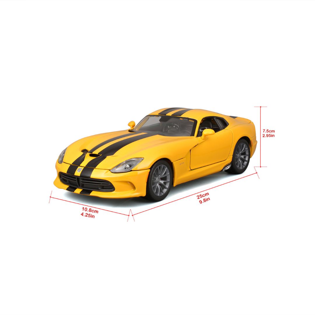 31128 Bburago Maisto - Dodge SRT Viper GTS (2013), gialla - Scala 1:18