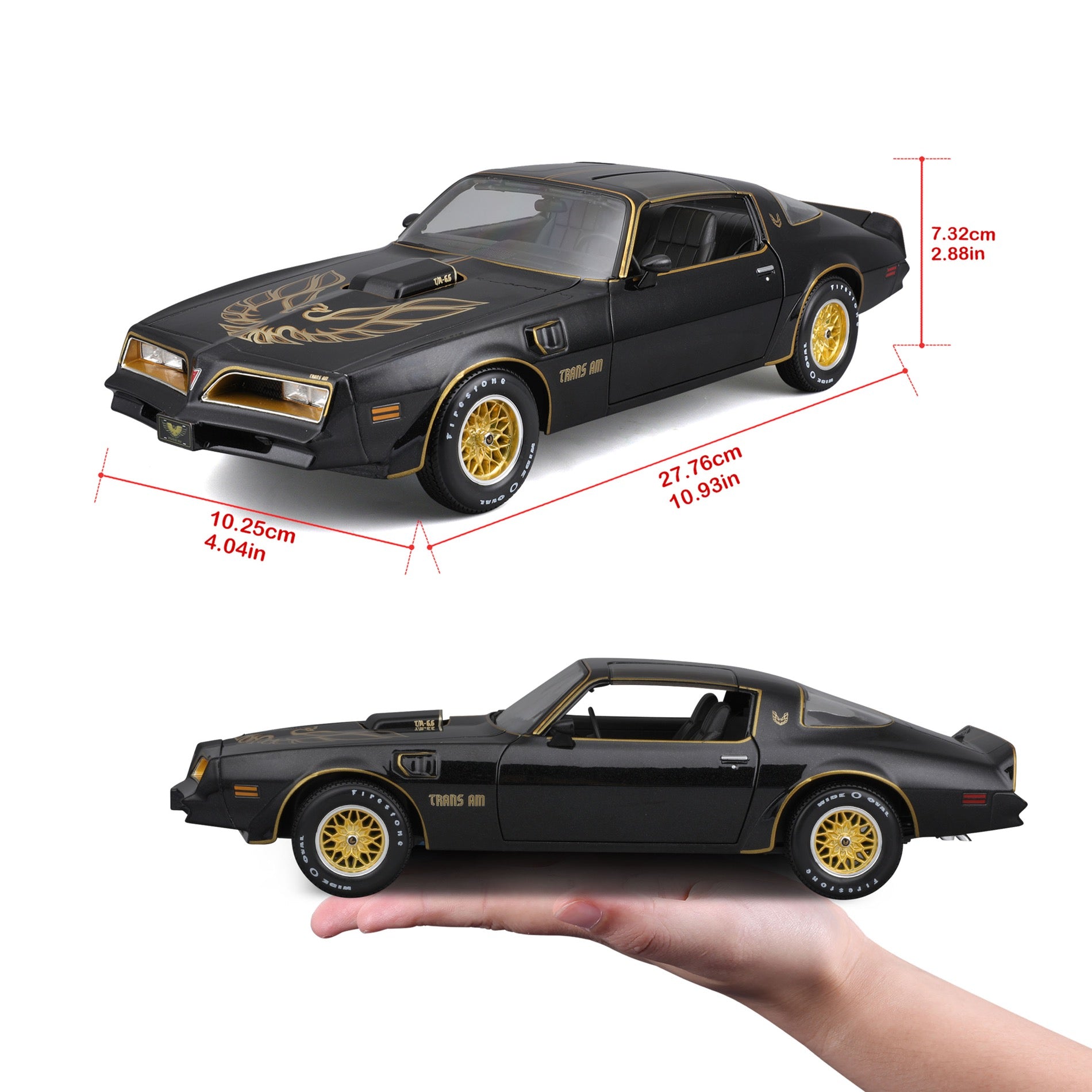 31464 Bburago Maisto  - 1978 Pontiac Firebird Trans Am Nera Mat. 1:18