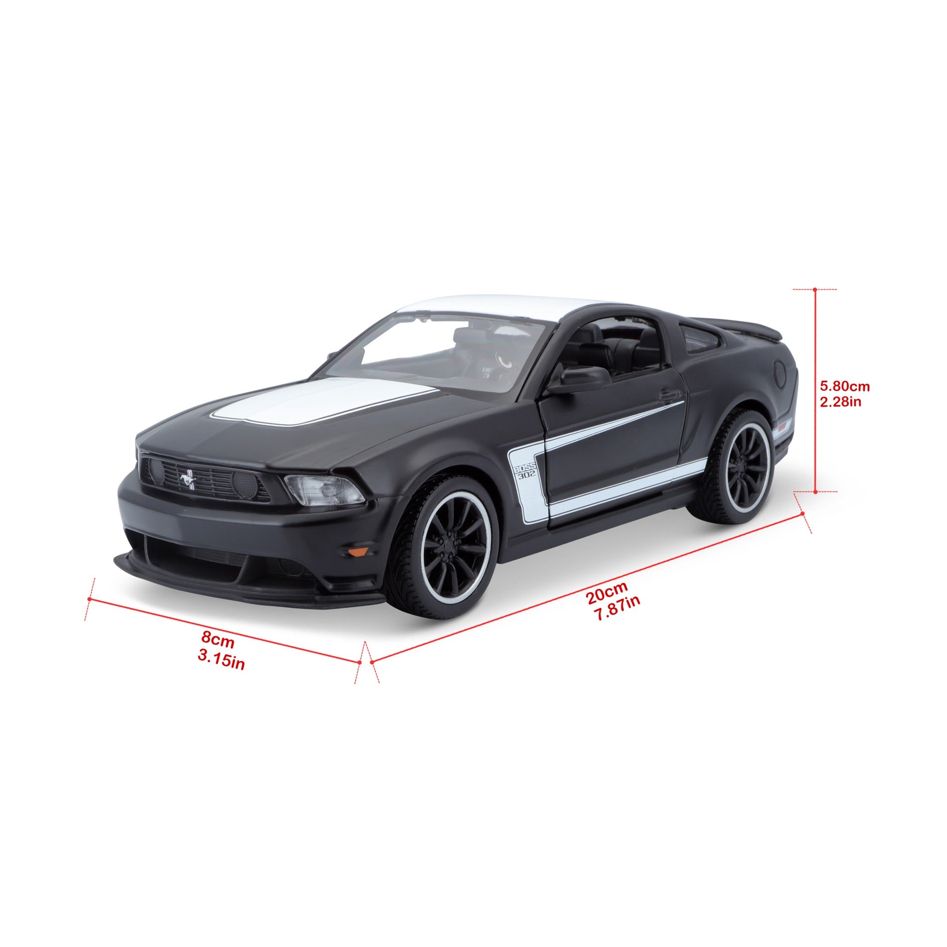 31269 BK Bburago Maisto  1:24 - Ford Mustang Boss 302 Nero opaco