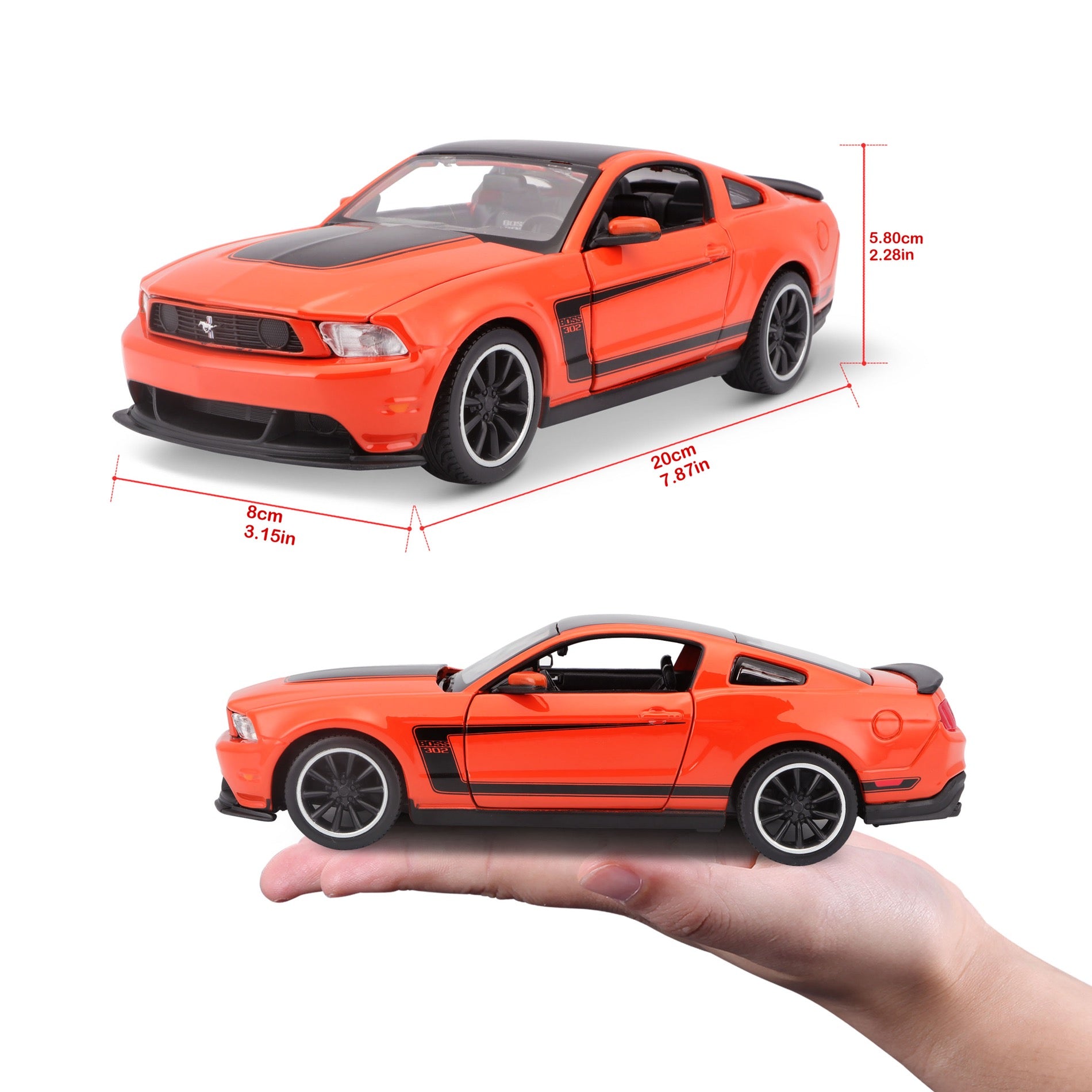 10-31269 OG -Bburago Maisto  1:24 - Ford Mustang Boss 302 Arancione