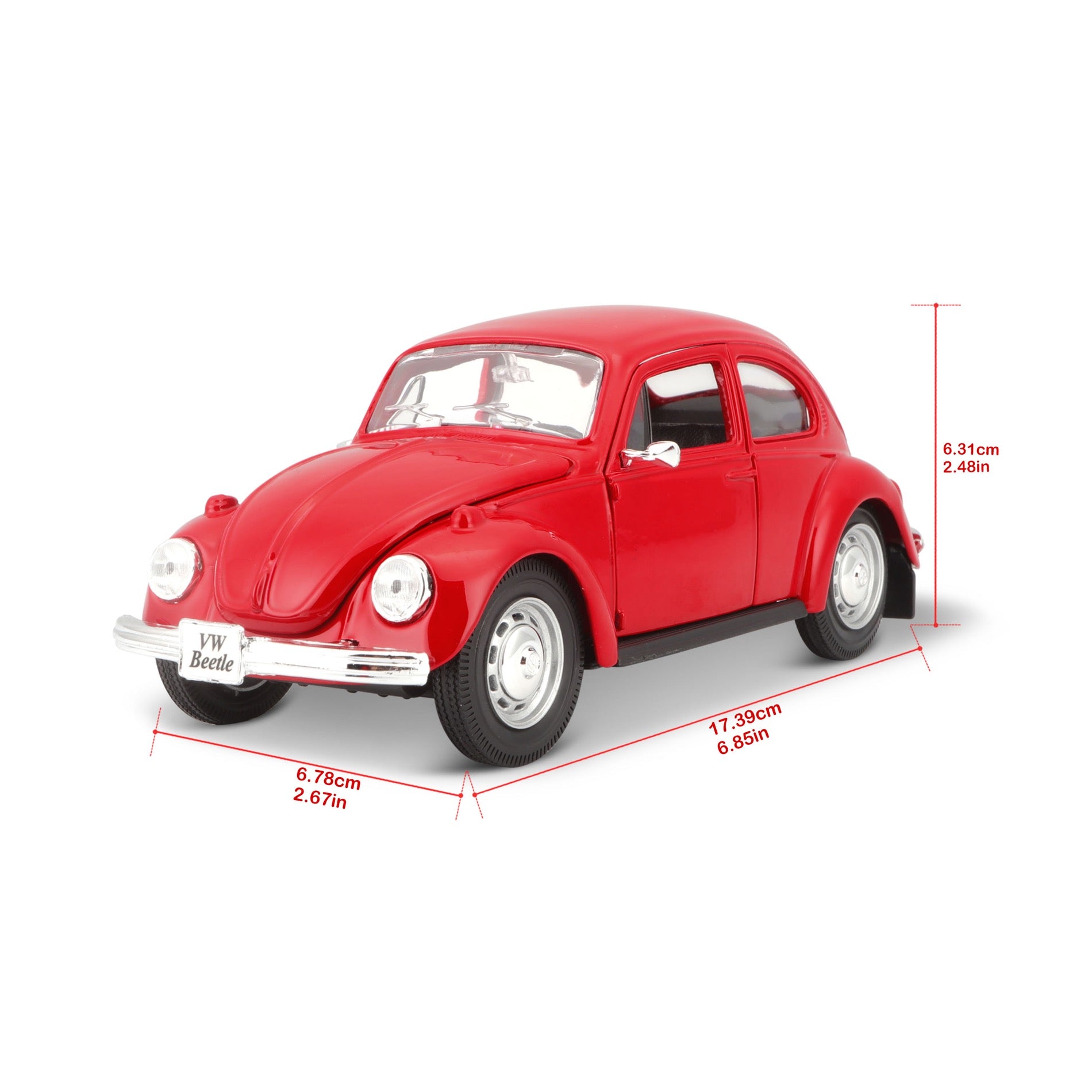 31926 RD - Bburago Maisto 1:24 - Volkswagen Beetle Rossa