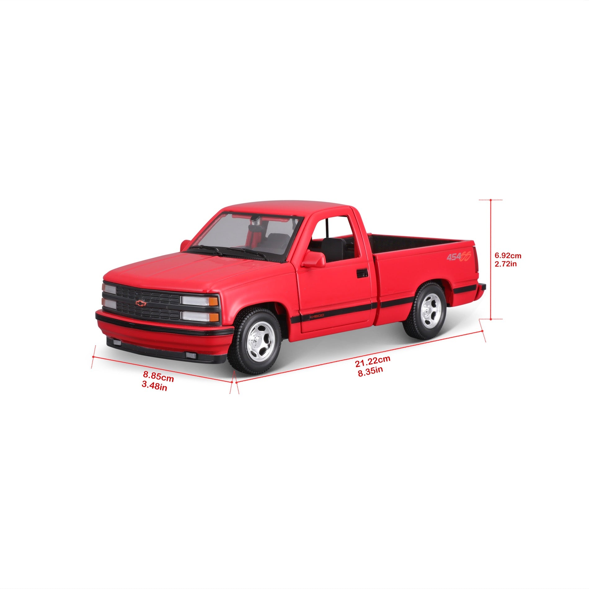 10-32901 RD  Bburago Maisto 1:24 - 1993 Chevrolet 454 SS Pick-up Rossa