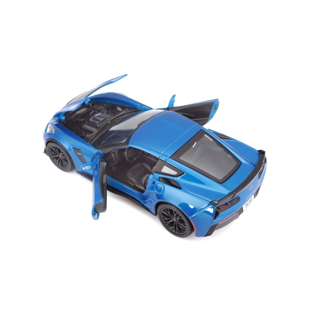 31133 Bburago Maisto - Corvette Z06 (2015), blu - Scala 1:24