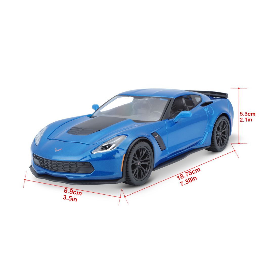 31133 Bburago Maisto - Corvette Z06 (2015), blu - Scala 1:24