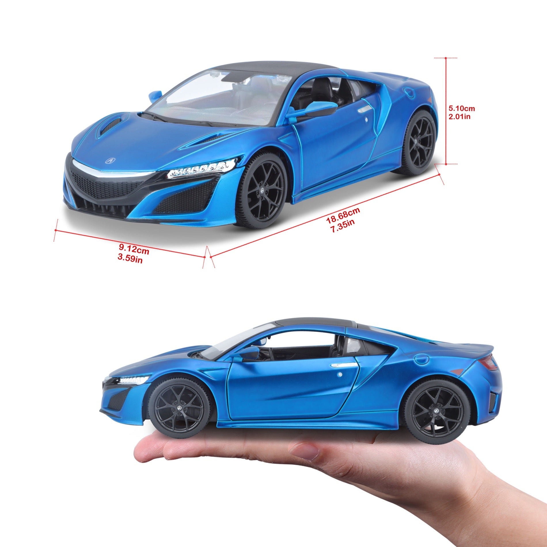 31234 BU -Bburago Maisto  1:24 - 2017 Acura NSX Blu Met.