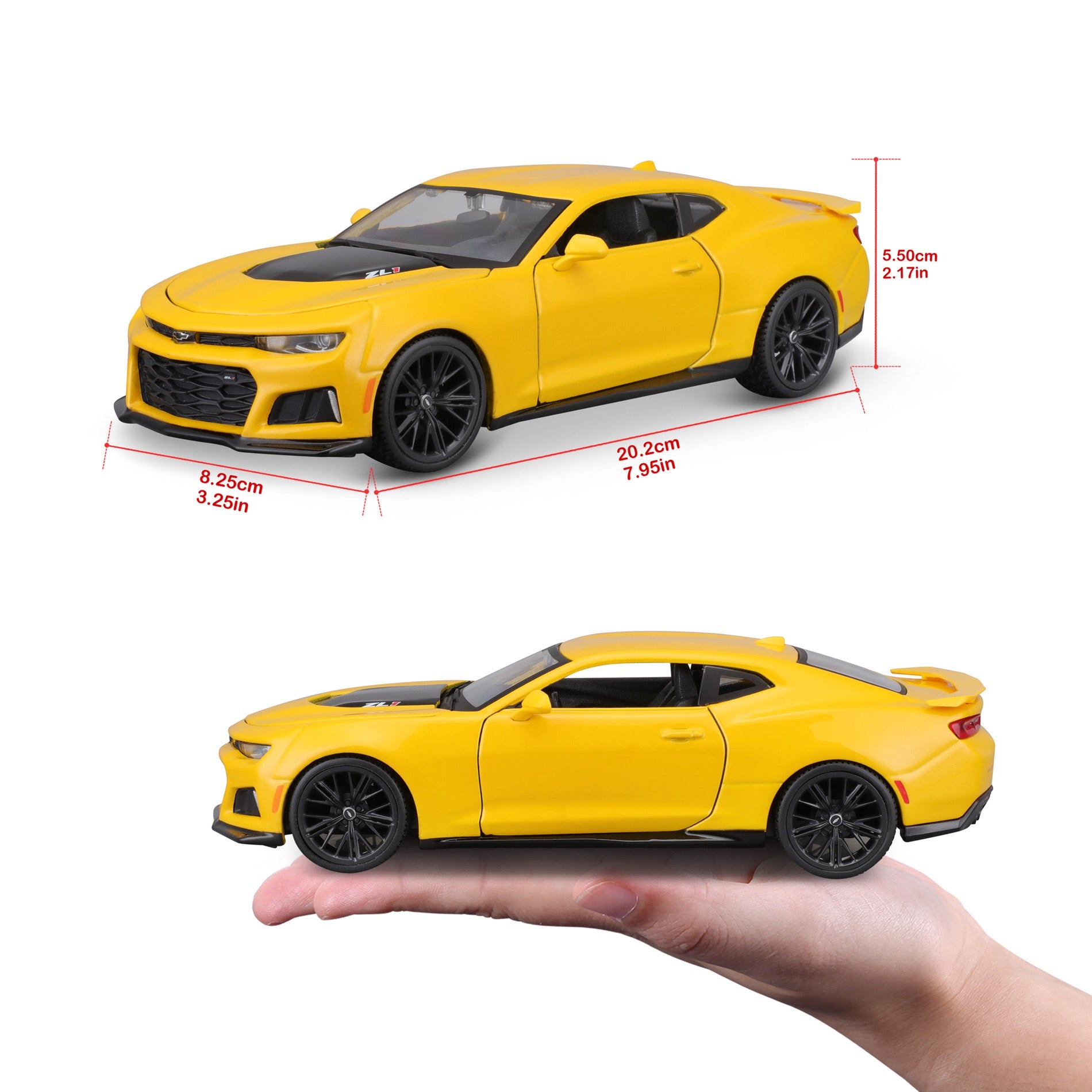 10-31512 Bburago Maisto - Camaro ZL1 (2017), gialla - Scala 1:24