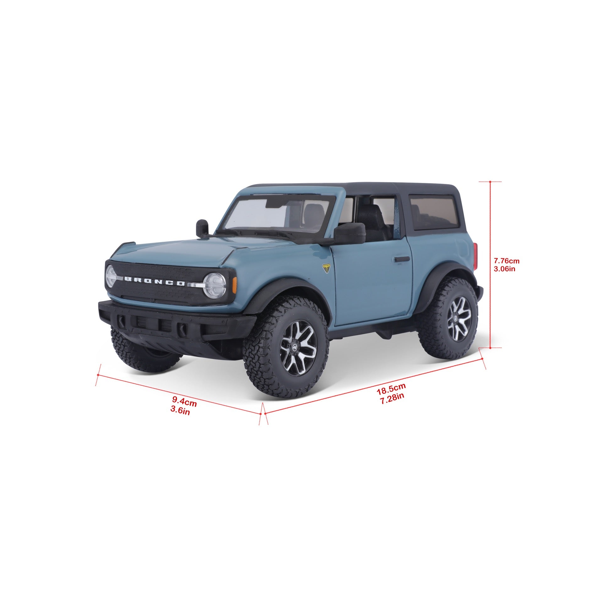 10-31530 BUBburago Maisto  1:24 - 2021 Ford Bronco Versione 2 porte Blu