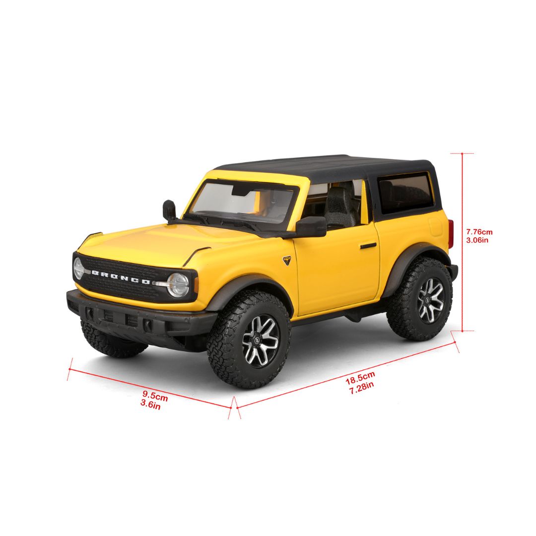 31530 Bburago Maisto - Ford Bronco Badlands 2 porte (2021) gialla 1:24