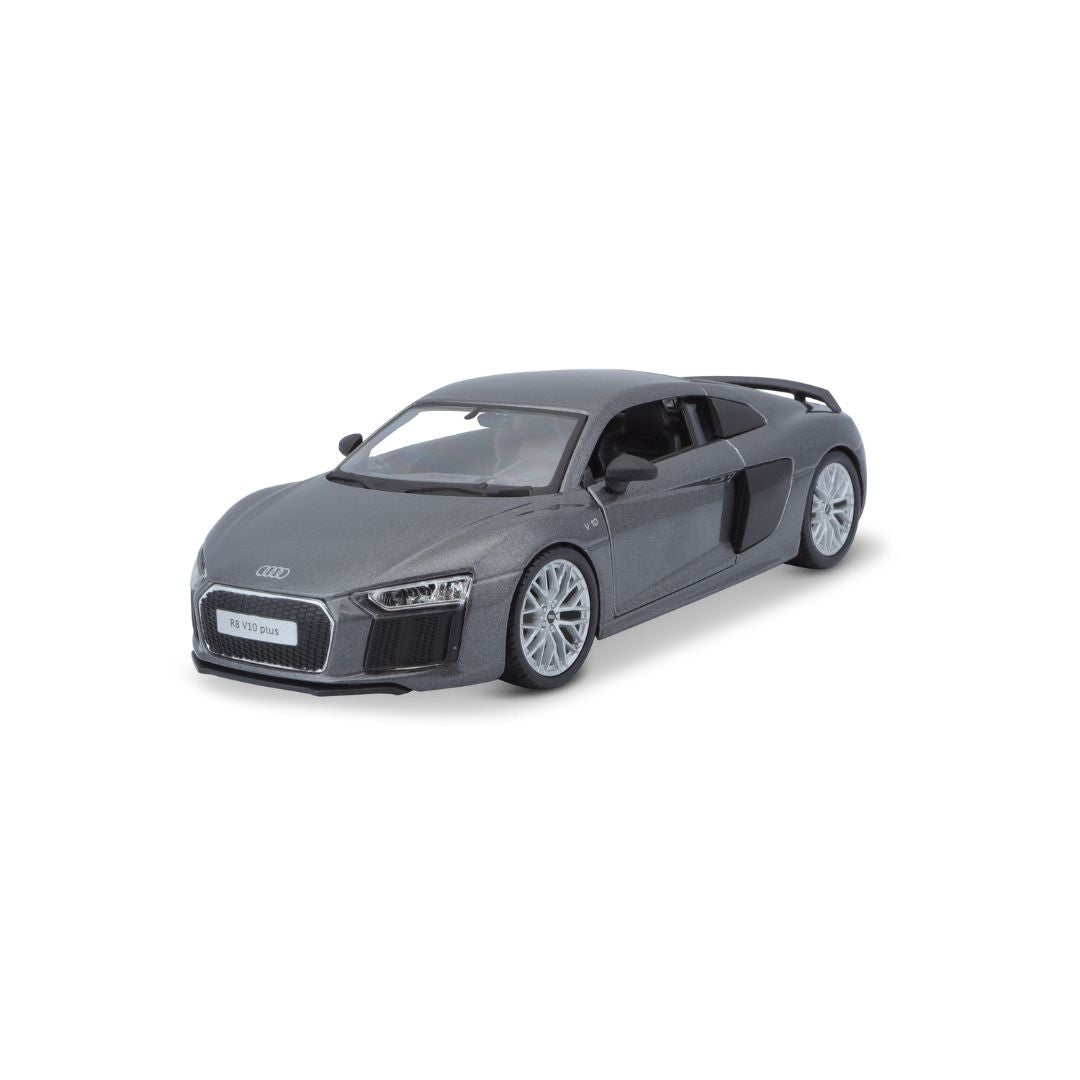 10- 31513 Bburago Maisto - Audi R8 V10 Plus, grigia - Scala 1:24